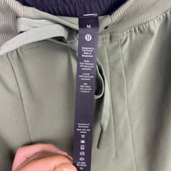 Lululemon ABC Jogger, Olive Green, Recycled Fabric, Casual Athleisure Pants - Picture 12 of 15
